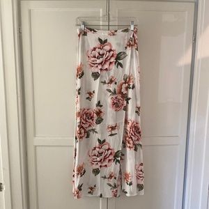 Forever 21 Floral Print Midi/ Maxi Skirt